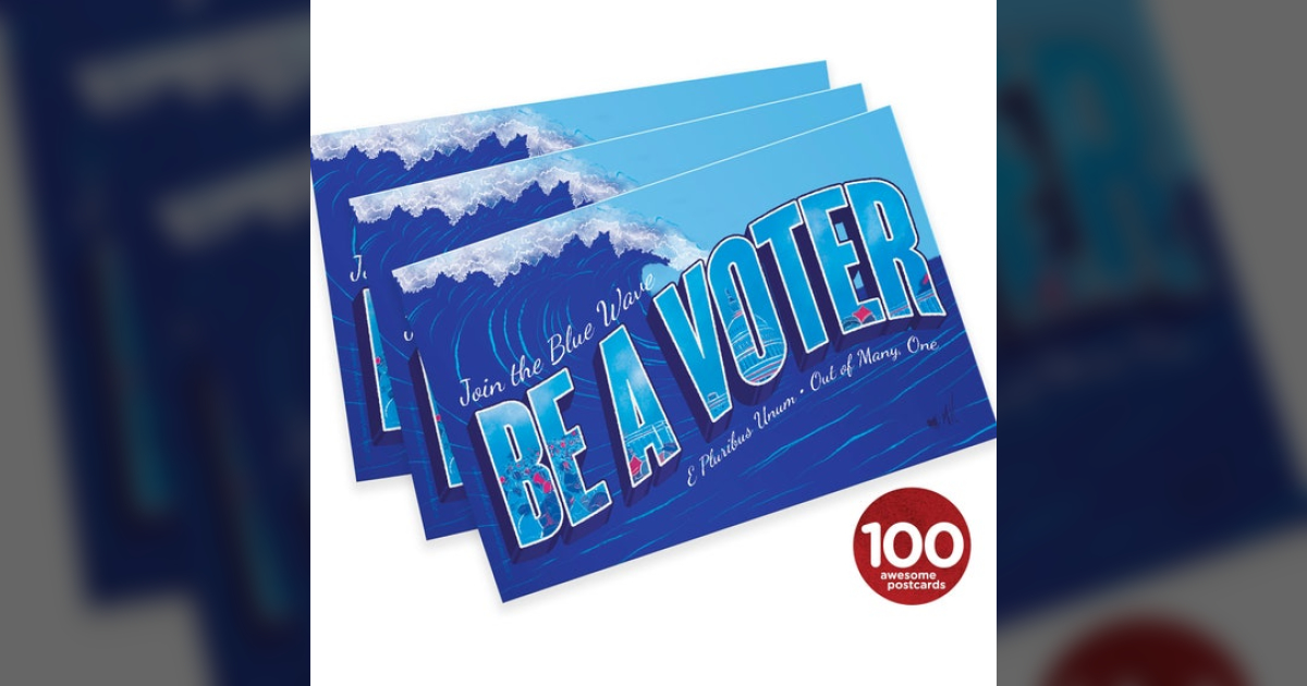 Vote Blue Get Out the Vote Voter Postcards Leftique