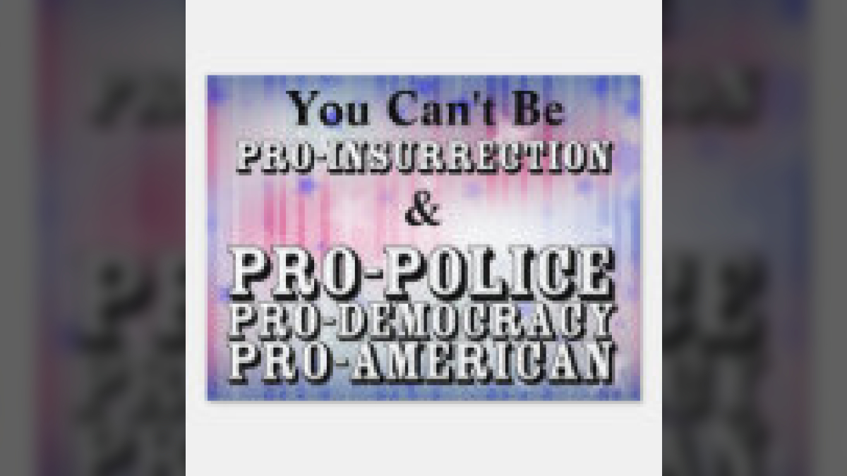 Pro Police Pro-Police, Pro-Democracy, Pro-American: Sign Rejects Extremism